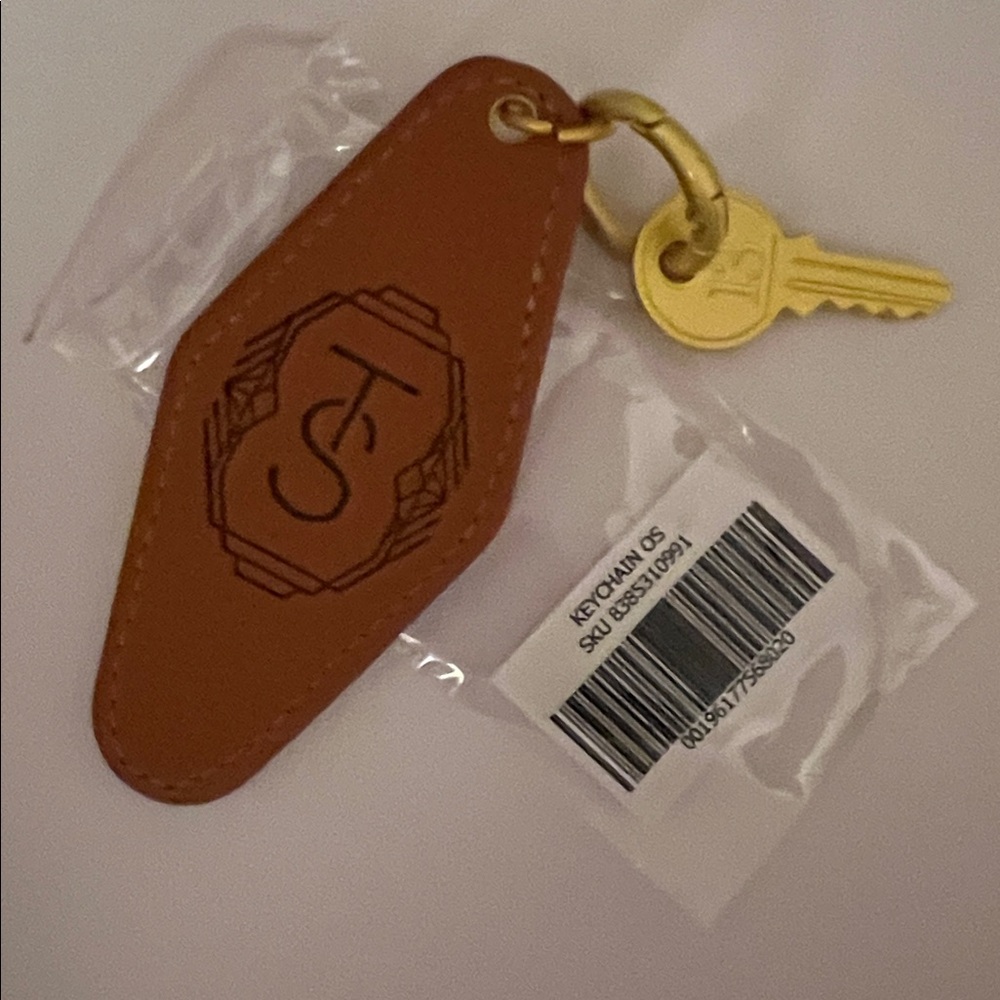 Taylor Swift The Life of a Showgirl Faux Hotel Key Keychain